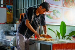 Der Nudelteig und die Nudeln werden in diesem Restaurant auf Phu Quoc noch ganz traditionell per Hand hergestellt.