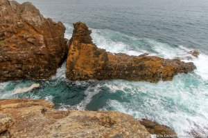 Blick auf das Meer in der Nähe der Buchan Caves