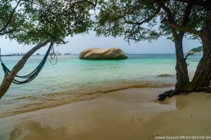 Blick vom Freedom Beach aufs Meer