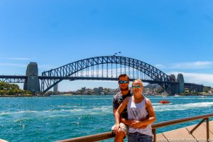 Blick auf die Harbour Bridge in Sydney