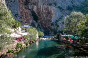 Blick auf die Flussquelle bei Mostar