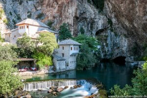 Blick auf das Kloster in Blagaj