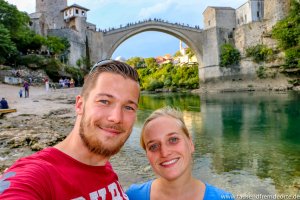 Selfie vor der Brücke in Mostar